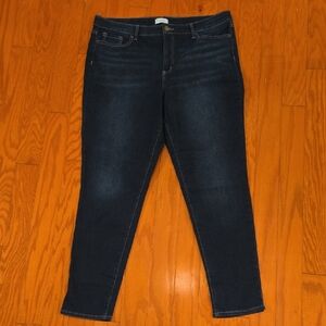 Jessica Simpson Women’s 5-Pocket Dark Blue Jeans – Size 16  Like New